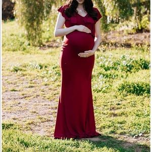 Maroon maternity dress XL